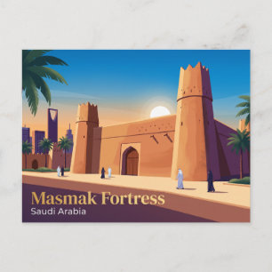 Masmak Fort Saudi-Arabië Briefkaart