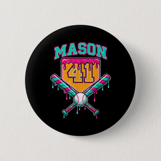 Mason 41 Meme Ijs Drip Bysebyll Verjaardag Cos Ronde Button 5,7 Cm (Voorkant)