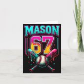 Mason 67 Funny Ice Cream Drip Baseball Ice Cream D Kaart (Voorkant)