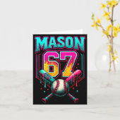 Mason 67 Funny Ice Cream Drip Baseball Ice Cream D Kaart (Gele Bloem)