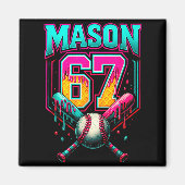 Mason 67 Funny Ice Cream Drip Baseball Ice Cream D Magneet (Voorkant)