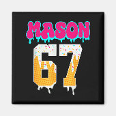 Mason 67 Funny Ice Cream Drip Baseball Ice Cream D Magneet (Voorkant)