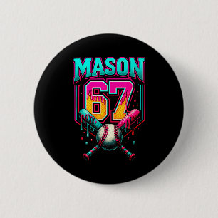 Mason 67 Grappig Ijs Druppel Honkbal Ijs D Ronde Button 5,7 Cm