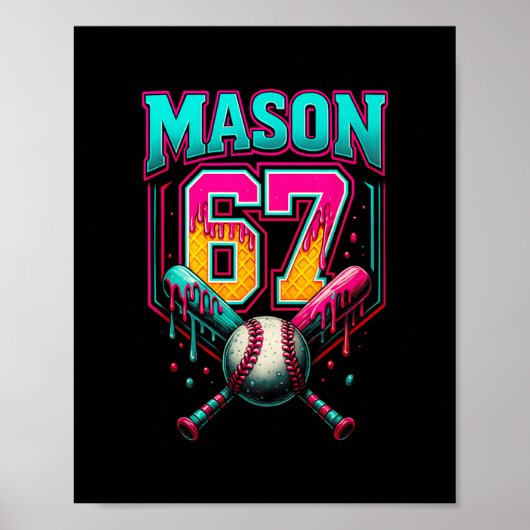Mason 67 Grappig Ijsje Drip Bysebyll Ijsje D Poster (Voorkant)