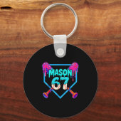 Mason 67 Grappig Ijsje Drip Verkoop Meme Design Sleutelhanger (Voorkant)