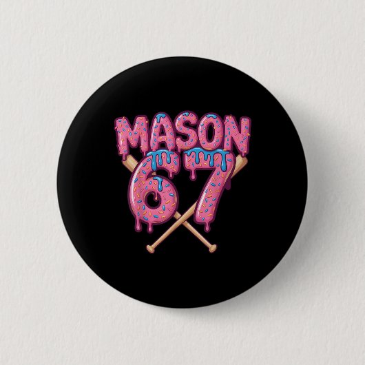 Mason 67 Grappige Ijs Drip Bysebyll Meme Ronde Button 5,7 Cm (Voorkant)