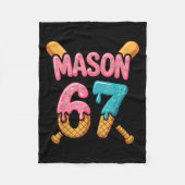 Mason 67 Ice Cream Drip Baseball  Fleece Deken (Voorkant)