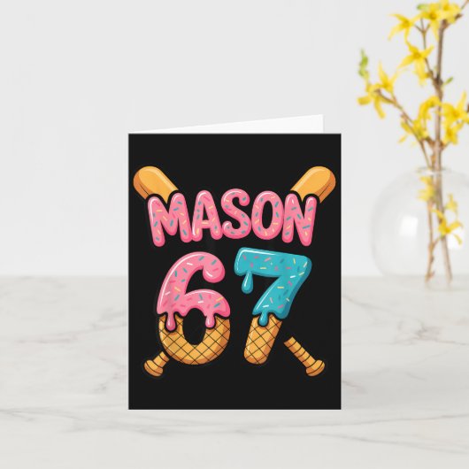 Mason 67 Ice Cream Drip Baseball Kaart (Gele Bloem)