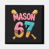Mason 67 Ice Cream Drip Baseball  Magneet (Voorkant)