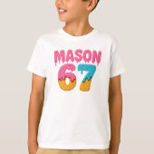 Mason 67 Ice Cream Meme Funny Six Seven Mason ijs T-shirt (Voorkant)