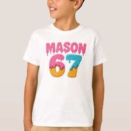 Mason 67 Ice Cream Meme Funny Six Seven Mason ijs T-shirt