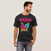 Mason 67 Ice Cream Meme Funny Six Seven Mason ijs T-shirt (Voorkant volledig)