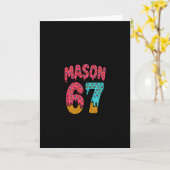 Mason 67 Ice Cream Meme Funny Six Seven (on Ck) Pu Kaart (Gele Bloem)