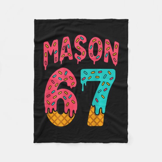 Mason 67 Ijs Cute Meme Zes Zeven (op Ck) Fleece Deken (Voorkant)