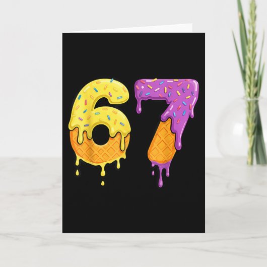 Mason 67 Ijs Drip Meme Six Seven Grappig Kaart (Voorkant)