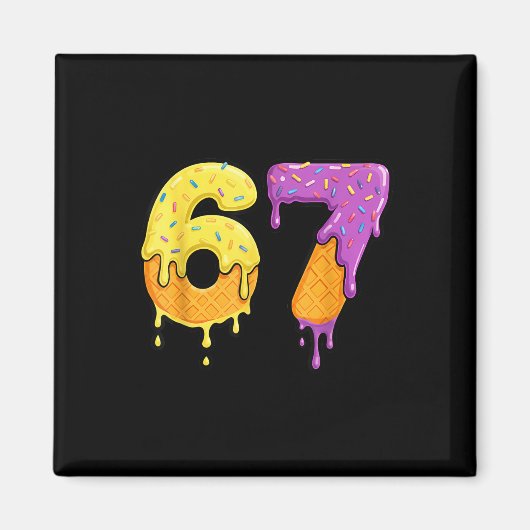 Mason 67 Ijs Drip Meme Zes Zeven Grappig Magneet (Voorkant)