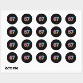 Mason 67 Ijs Drip Meme Zes Zeven Grappig (op C Ronde Sticker (Vel)