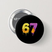 Mason 67 Ijs Drip Meme Zes Zeven Grappig Ronde Button 5,7 Cm (Voorkant /achterkant)