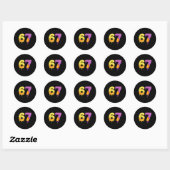 Mason 67 Ijs Drip Meme Zes Zeven Grappig Ronde Sticker (Vel)