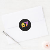 Mason 67 Ijs Drip Meme Zes Zeven Grappig Ronde Sticker (Envelop)