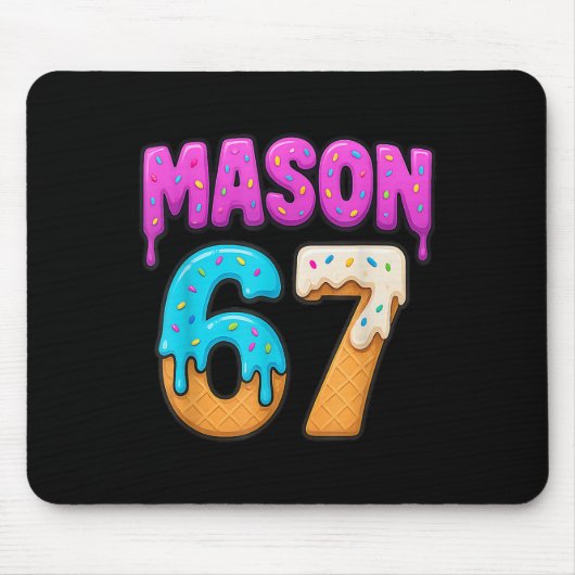 Mason 67 Ijs druppel Grappige Meme Zes Zeven Drupp Muismat (Voorkant)