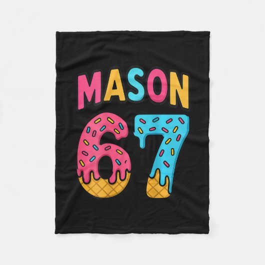 Mason 67 Ijs Meme Grappig Zes Zeven (op Ck)  Fleece Deken (Voorkant)