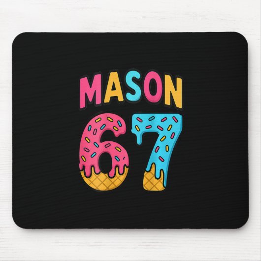 Mason 67 Ijs Meme Grappig Zes Zeven (op Ck) Muismat (Voorkant)