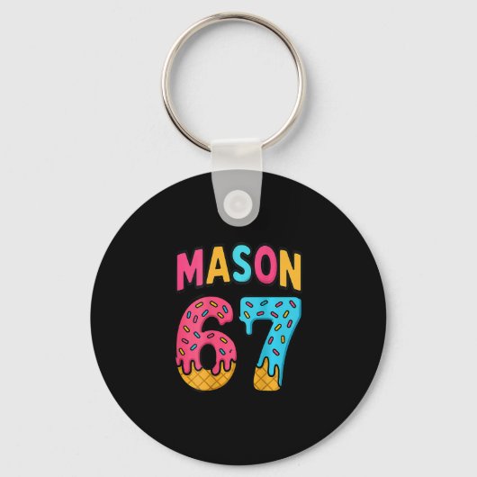 Mason 67 Ijs Meme Grappig Zes Zeven (op Ck) Sleutelhanger (Voorkant)