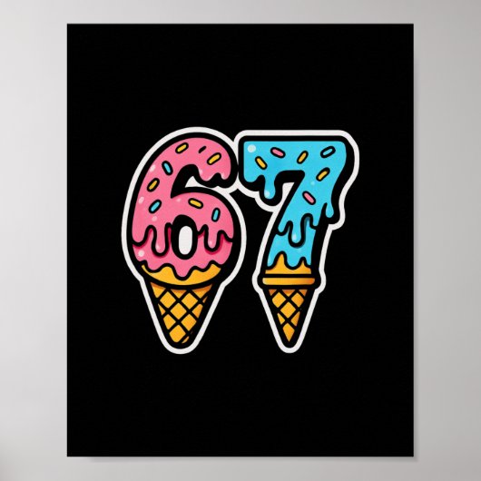 Mason 67 Ijsje Schattig Meme Zes Zeven Poster (Voorkant)