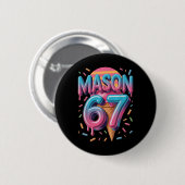 Mason 67 Meme Ijs Bysebyll Drip _1 Ronde Button 5,7 Cm (Voorkant /achterkant)