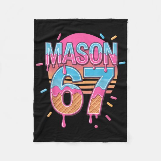 Mason 67 Meme Ijs Bysebyll Drip  Fleece Deken (Voorkant)