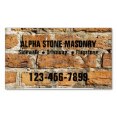 Mason Aannemer Stone Paver Bestrating Stone Metsel Magnetisch Visitekaartje (Voorkant)