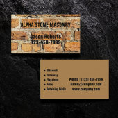 Mason Aannemer Stone Paver Bestrating Stone Metsel Visitekaartje
