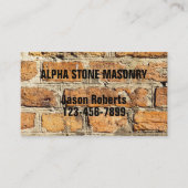 Mason Aannemer Stone Paver Bestrating Stone Metsel Visitekaartje (Voorkant)