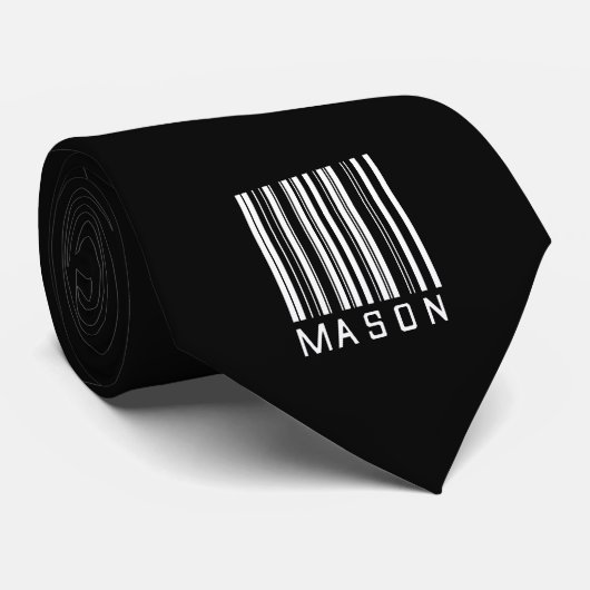 Mason Bar-code Stropdas (Opgerold)