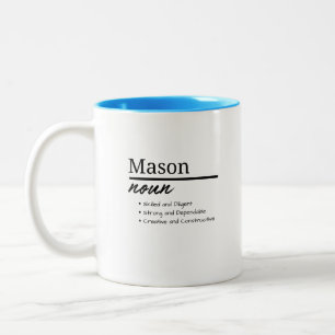 Mason, Boy Gepersonaliseerde Naam Definitie Mok