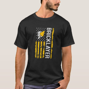Mason Bricklayer Flag Masonry Bricklay Construc T-shirt