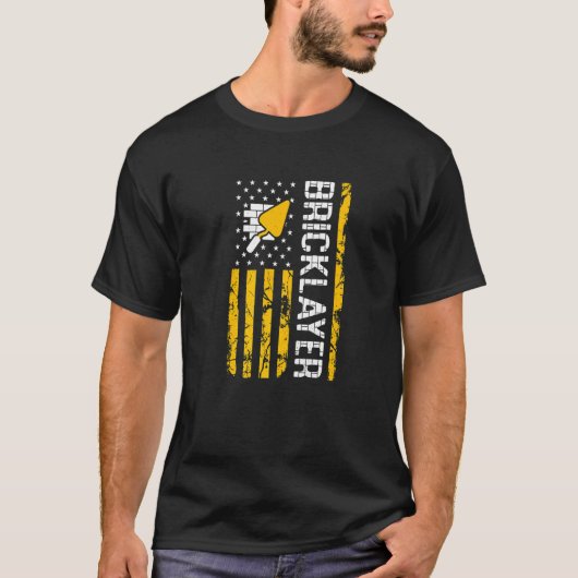 Mason Bricklayer Flag Masonry Bricklay Construc T-shirt (Voorkant)