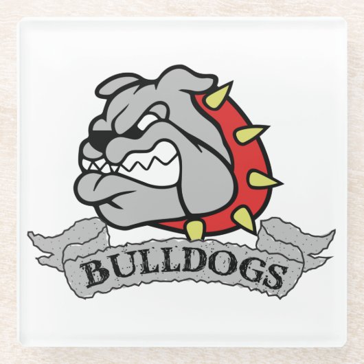 Mason Bulldogs Glazen Onderzetter (Voorkant)