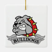 Mason Bulldogs Keramisch Ornament (Achterkant)