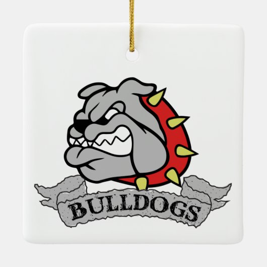 Mason Bulldogs Keramisch Ornament (Achterkant)