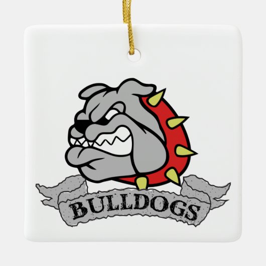 Mason Bulldogs Keramisch Ornament (Voorkant)