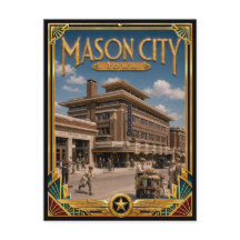 Mason City Iowa Vintage Art Deco Gouden Tijdperk