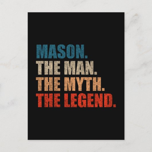 Mason De Man De Mythe De Legende Briefkaart (Voorkant)