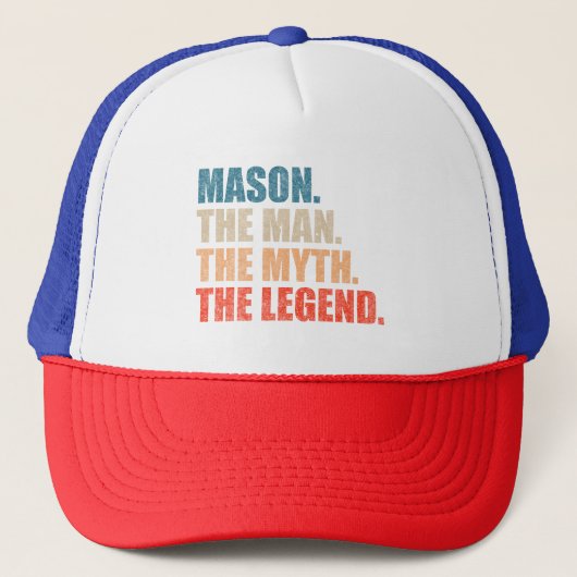 Mason De Man De Mythe De Legende Trucker Pet (Voorkant)