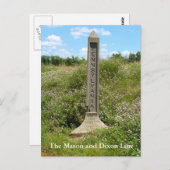 Mason Dixon Line Briefkaart (Voorkant / Achterkant)