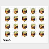 Mason-Dixon Trail Kleuren Vierkante Sticker (Vel)