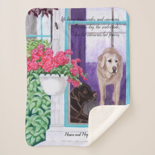 Mason en Megan met een Quote Sherpa Blanket Deken (Voorkant)