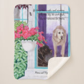 Mason en Megan met een Quote Sherpa Blanket Sherpa Deken (Voorkant)