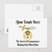 Mason en Shriner kerstcadeaus Feestdagenkaart (Voorkant / Achterkant)